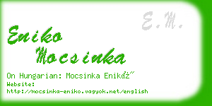 eniko mocsinka business card